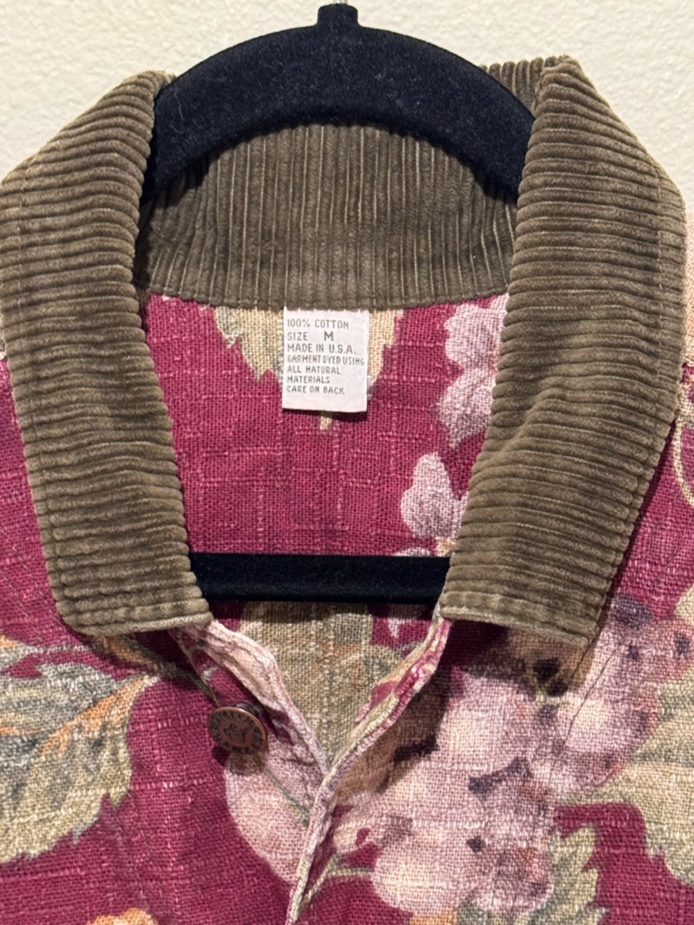 Vintage SMITH & HAWKEN Floral Print Barn / Chore Jacket - Women’s “M” - Picture 2 of 12